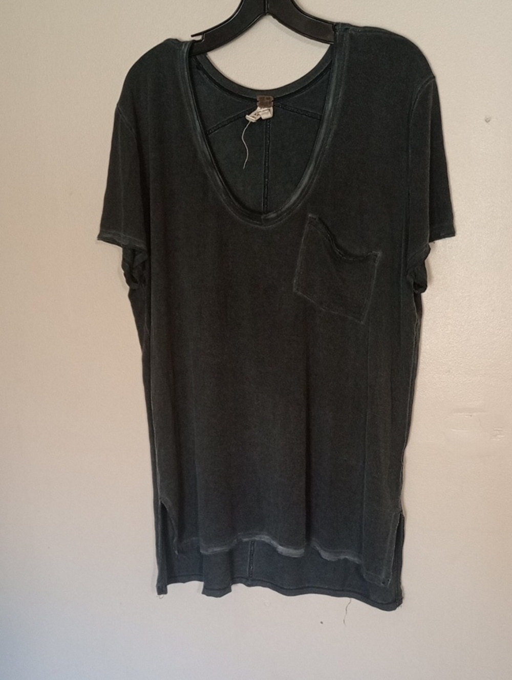 We The Free Washed Black Short Sleeve We The Free Pocket Tee Boho Relaxed Fit